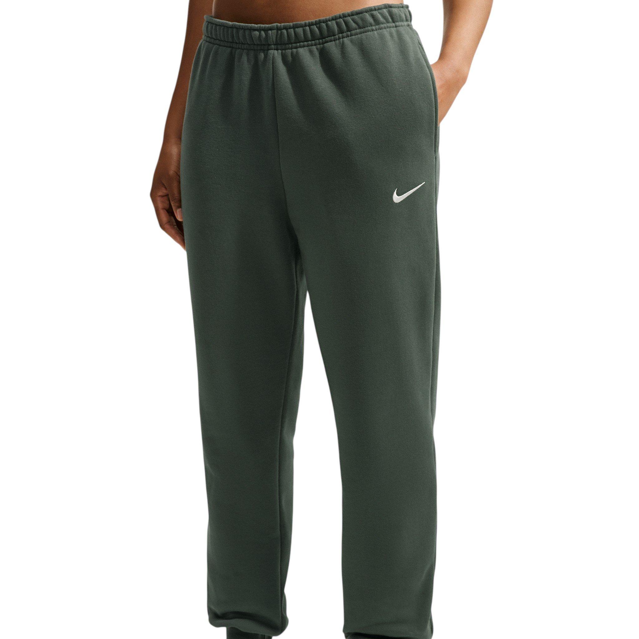 Nike Women's Studio Fleece Med-Weight Mid-Rise Joggers - Camo Green - CAMO GREEN